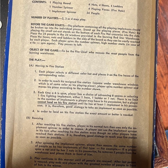 RARE Vintage Fire Chief The Game Of Mixed Up Firemen 1957 Selchow & Righter Co. - Picture 8 of 12